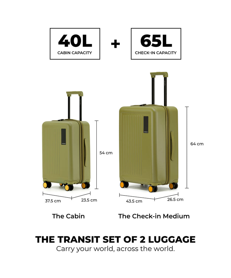 Color_So Matcha | The Transit Luggage - Set of 2