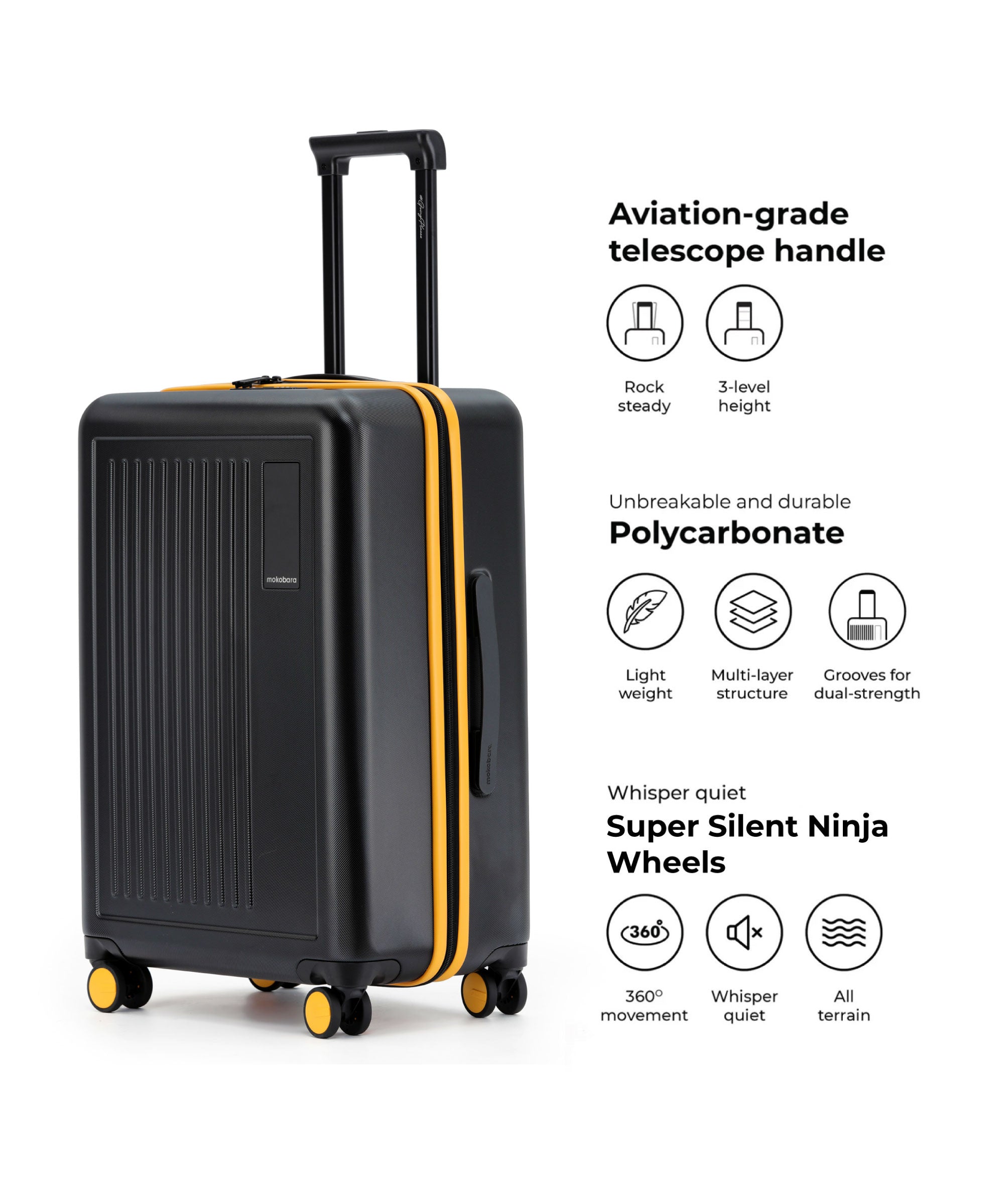 Color_Money Moves Sunray | The Transit Luggage - Set of 3