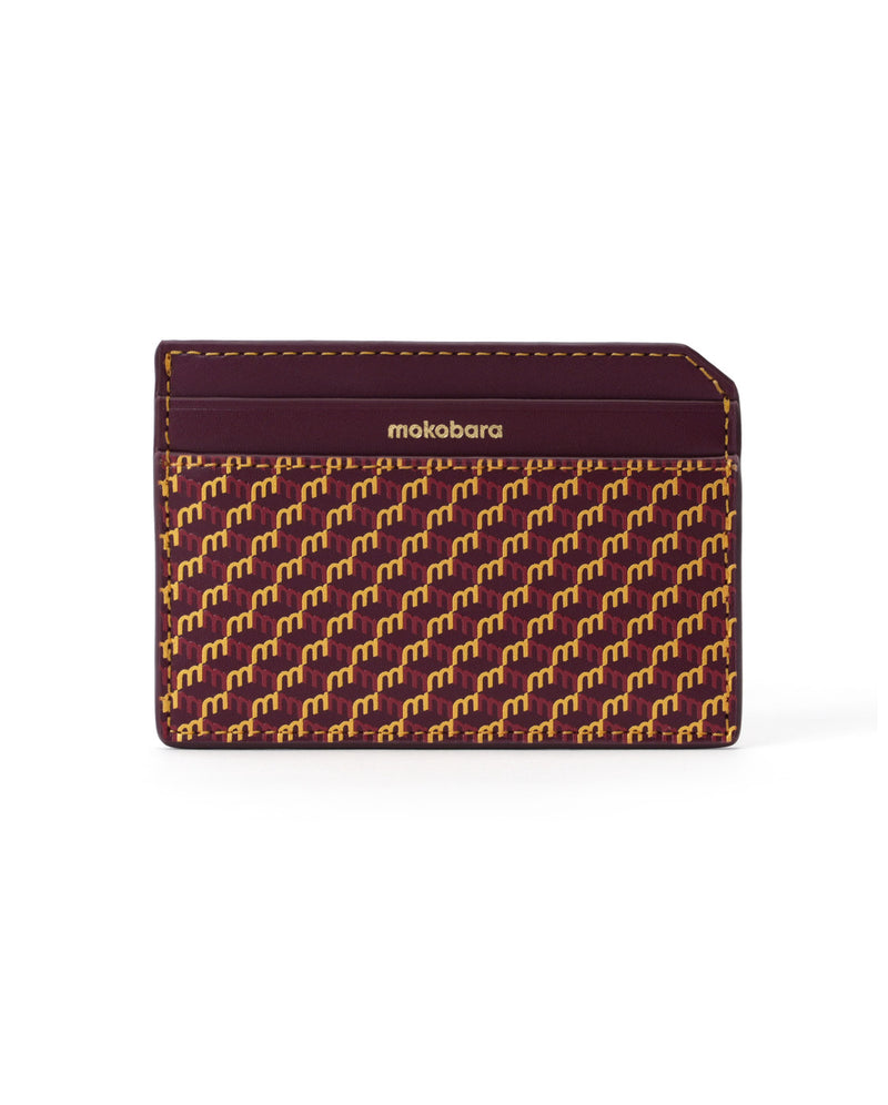 Stash Card Sleeve in maroon 24k Mokogram
