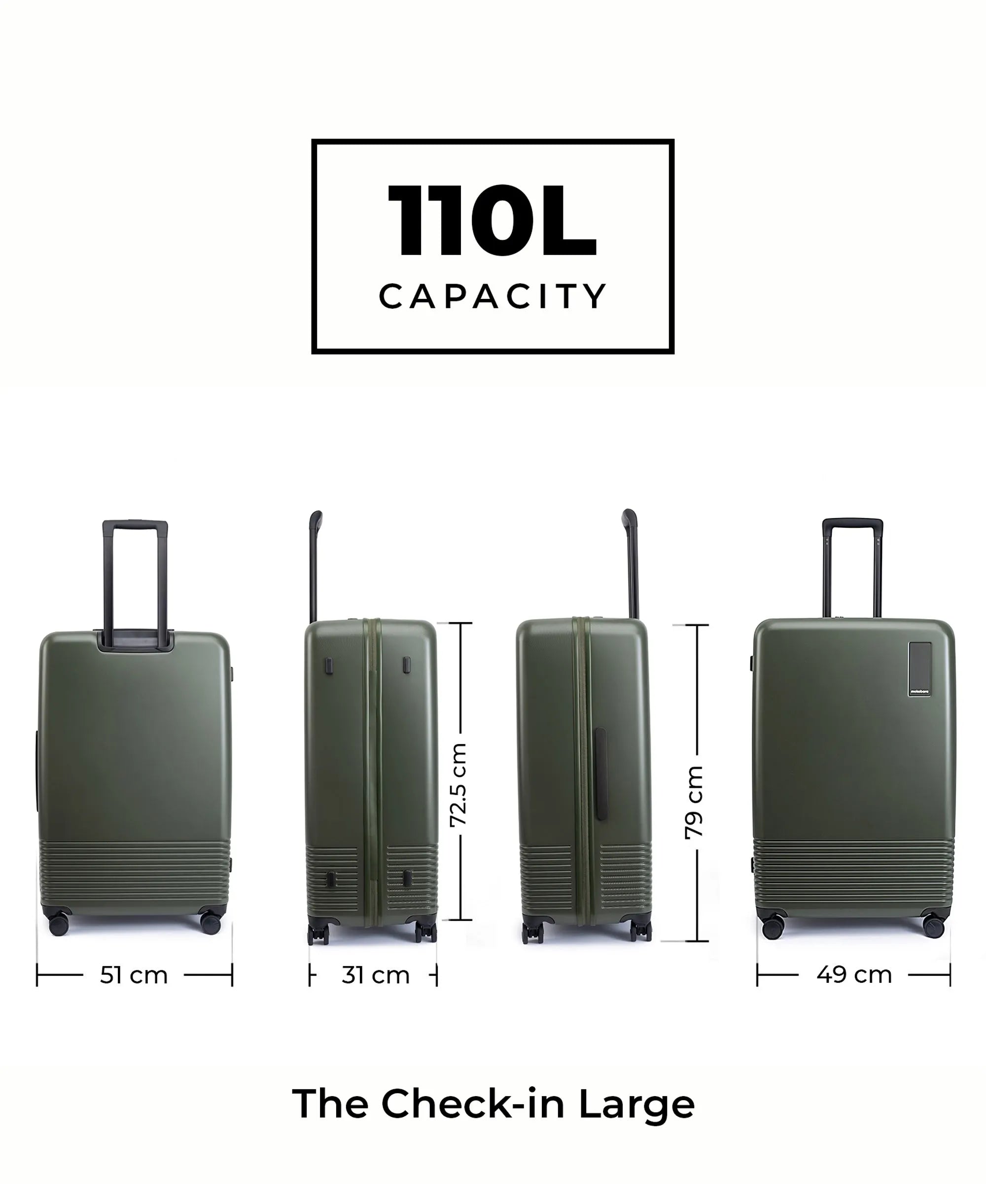 Big luggage size in top cm