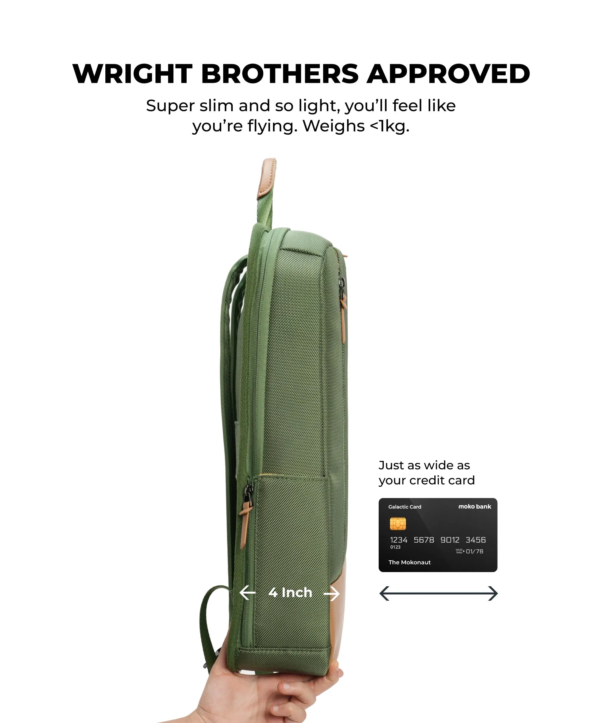 Super top slim backpack