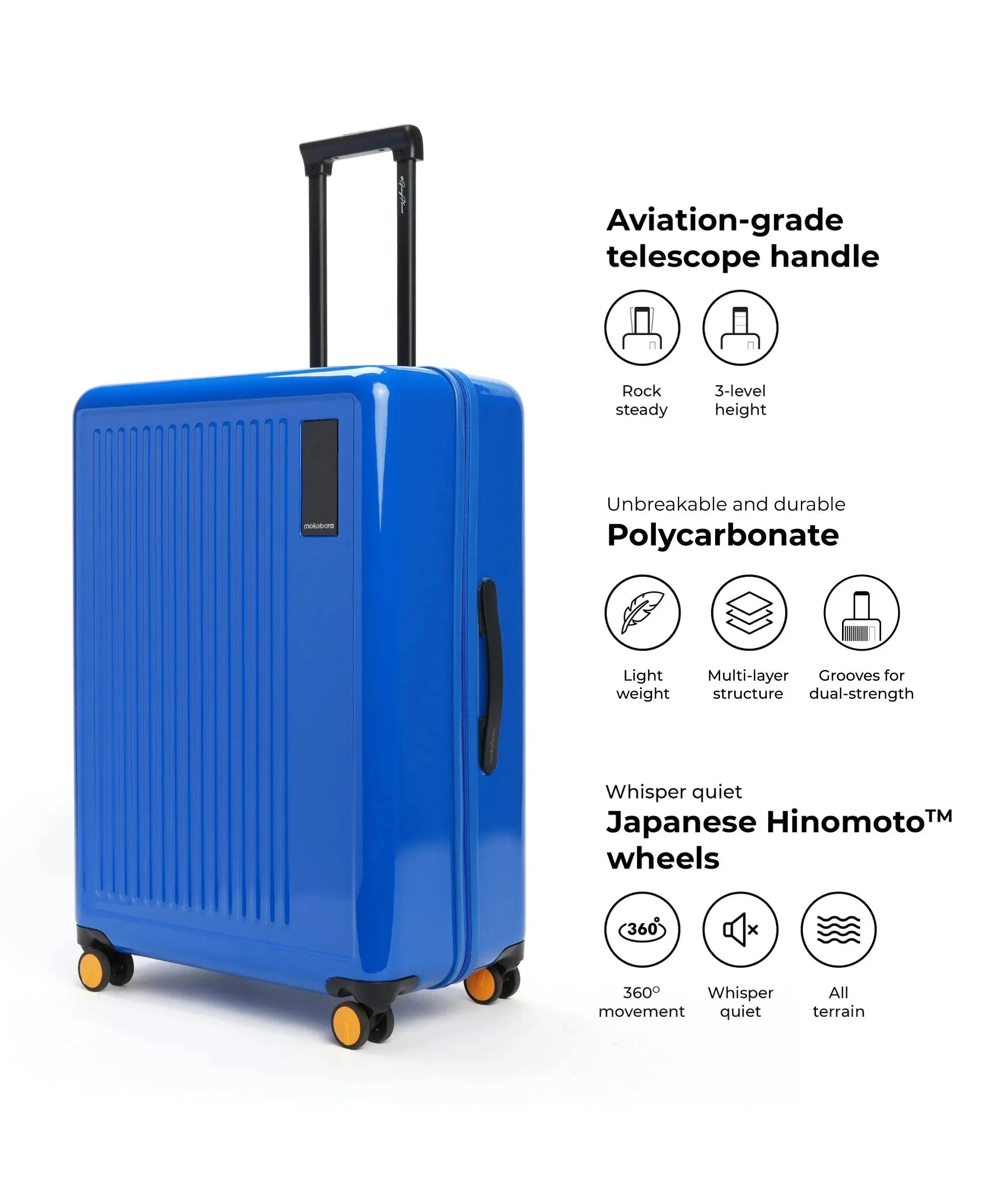 Color_Maximalist Blue (Gloss Edition) | The Transit Luggage - Check-in Large