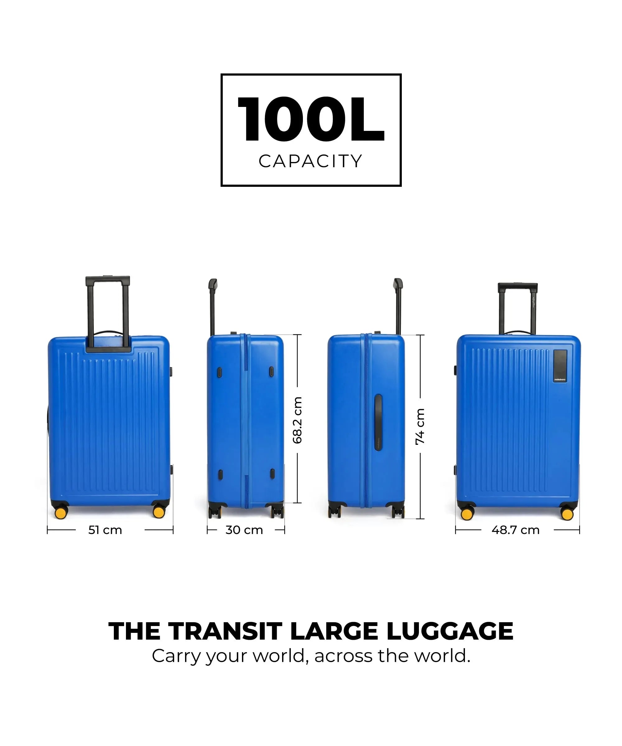 Color_Maximalist Blue (Gloss Edition) | The Transit Luggage - Check-in Large
