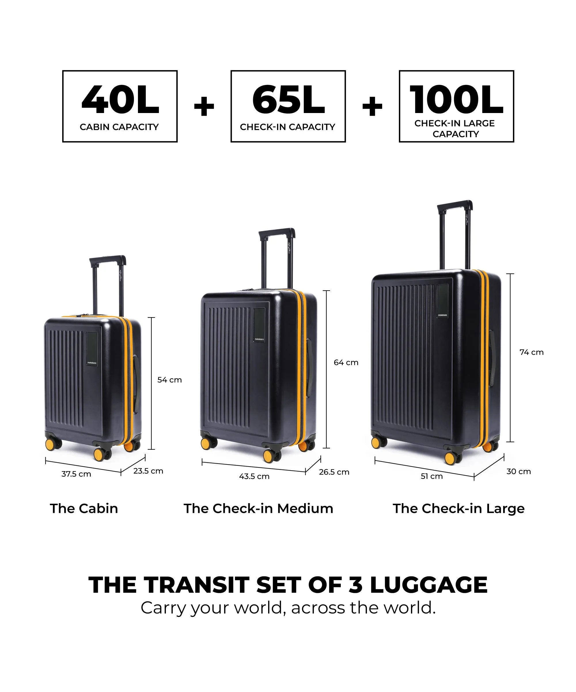 Color_Crypto Sunray (Limited Edition) | The Transit Luggage - Set of 3