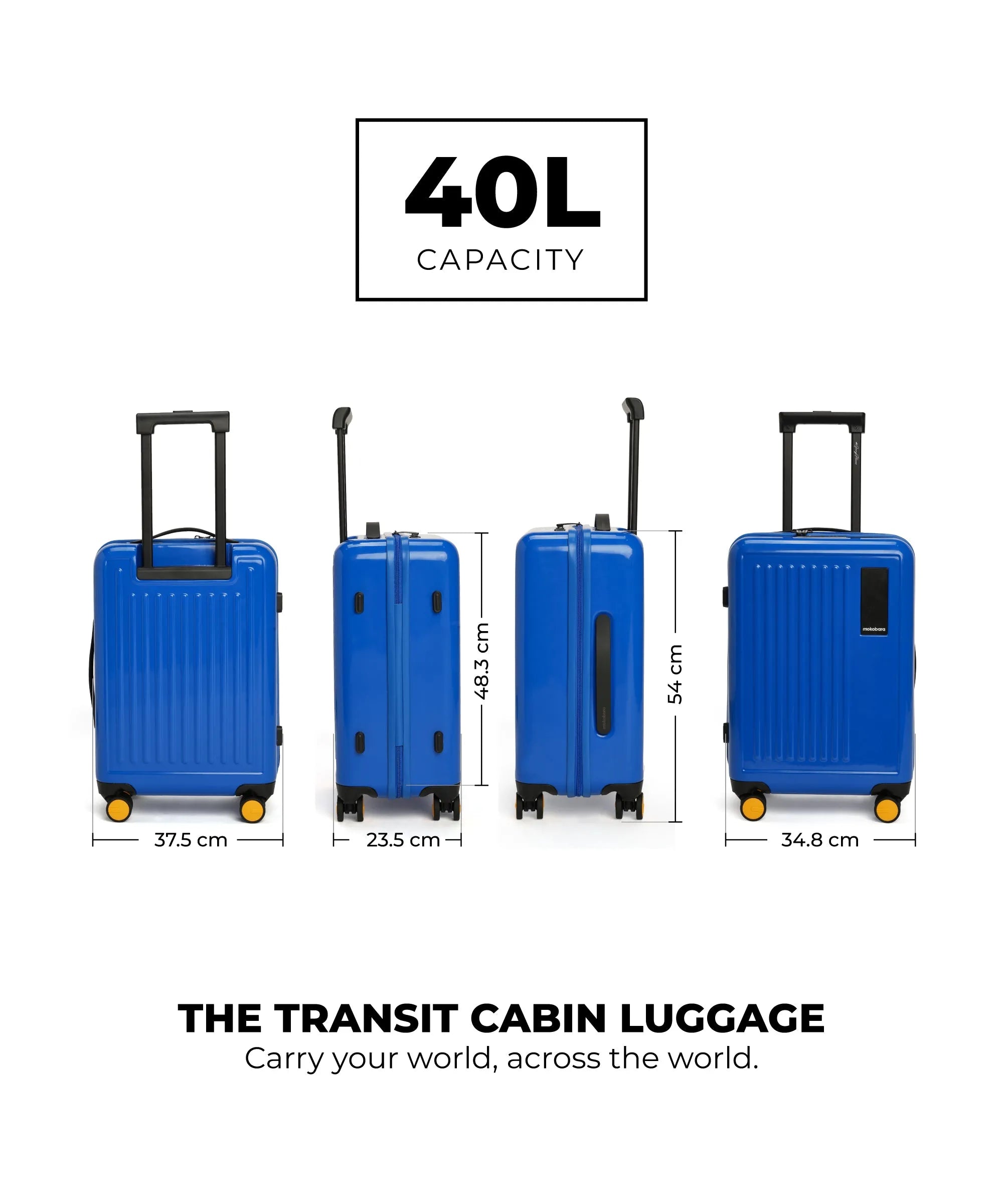 Color_ Maximalist Blue (Gloss Edition) | The Transit Luggage - Cabin